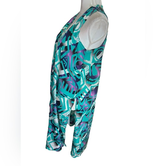 Vibrant Multicolor Sleeveless duster extra long vest by LulaRoe - Picture 3 of 6